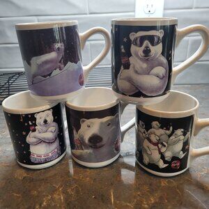 Polar Bear Coca-Cola Mugs